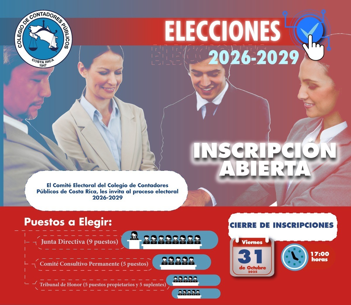 Nuevas elecciones al colegio de Contadores Públicos